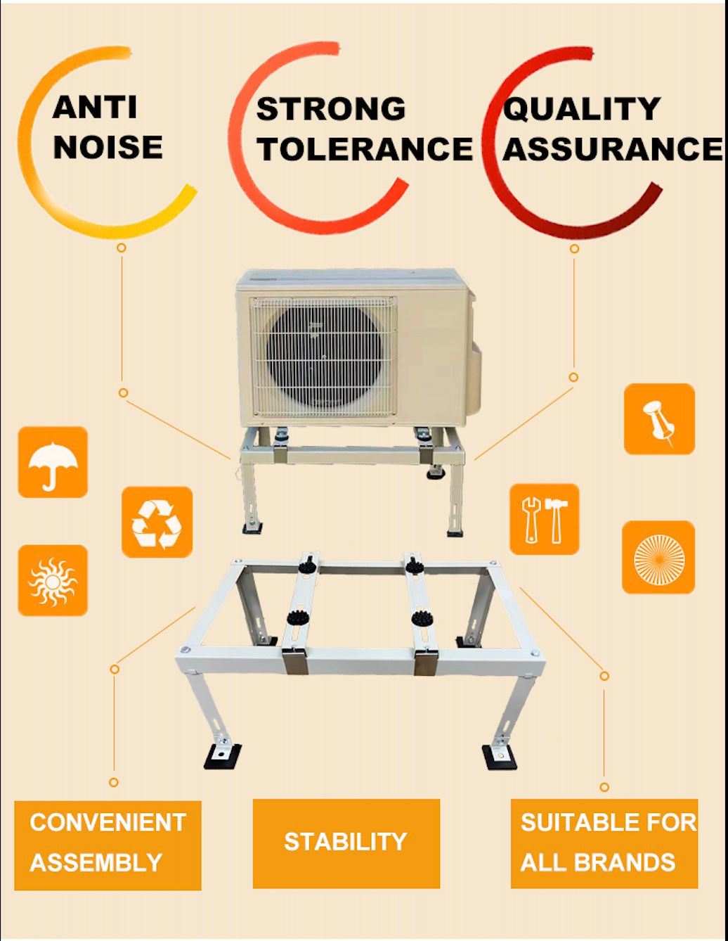 Mini split condenser floor stand